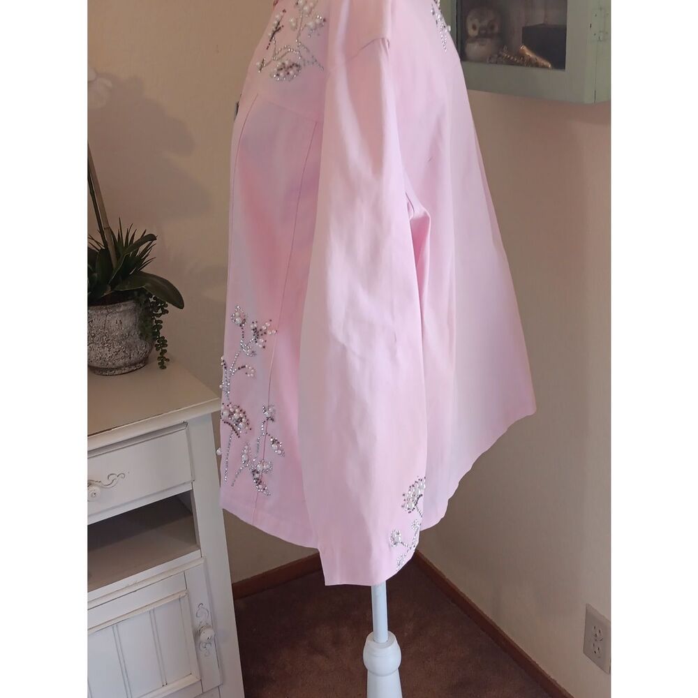 NEW Quacker Factory Pink Denim Jacket - Picture 4 of 9
